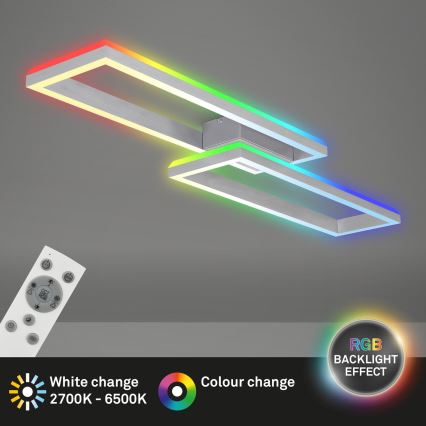 Brilo - LED RGBW Prigušivi nadgradni luster FRAME 2xLED/21W/230V 2700-6500K + Daljinski upravljač