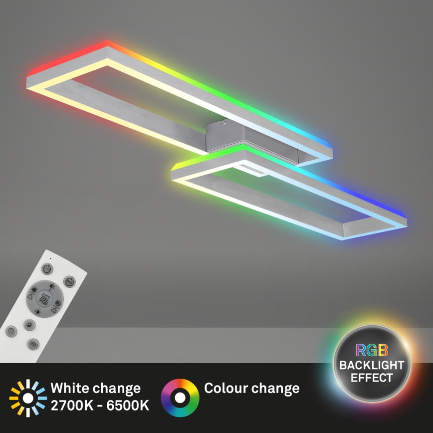 Brilo - LED RGBW Prigušivi nadgradni luster FRAME 2xLED/21W/230V 2700-6500K + Daljinski upravljač