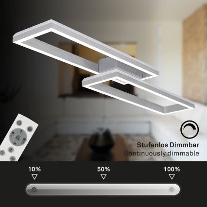 Brilo - LED RGBW Prigušivi nadgradni luster FRAME 2xLED/21W/230V 2700-6500K + Daljinski upravljač