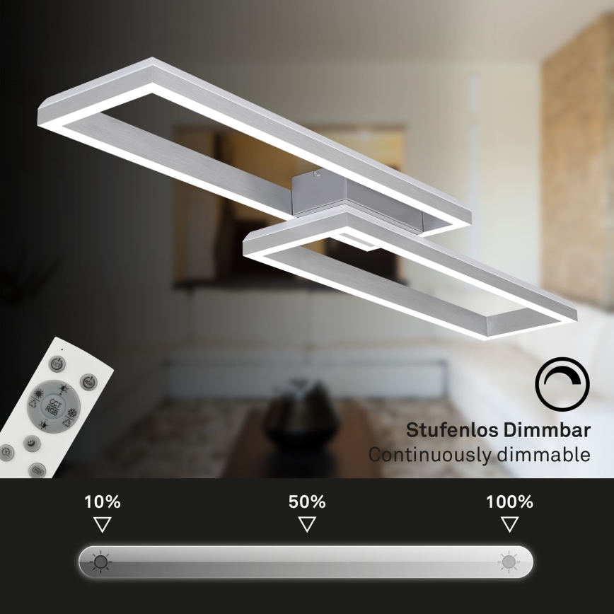 Brilo - LED RGBW Prigušivi nadgradni luster FRAME 2xLED/21W/230V 2700-6500K + Daljinski upravljač