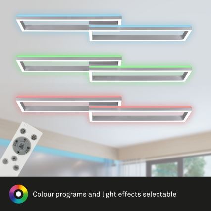 Brilo - LED RGBW Prigušivi nadgradni luster FRAME 2xLED/21W/230V 2700-6500K + Daljinski upravljač