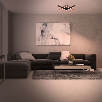 Brilo - LED RGBW Prigušivi nadgradni luster FRAME 2xLED/9W/230V 2700-6500K + Daljinski upravljač