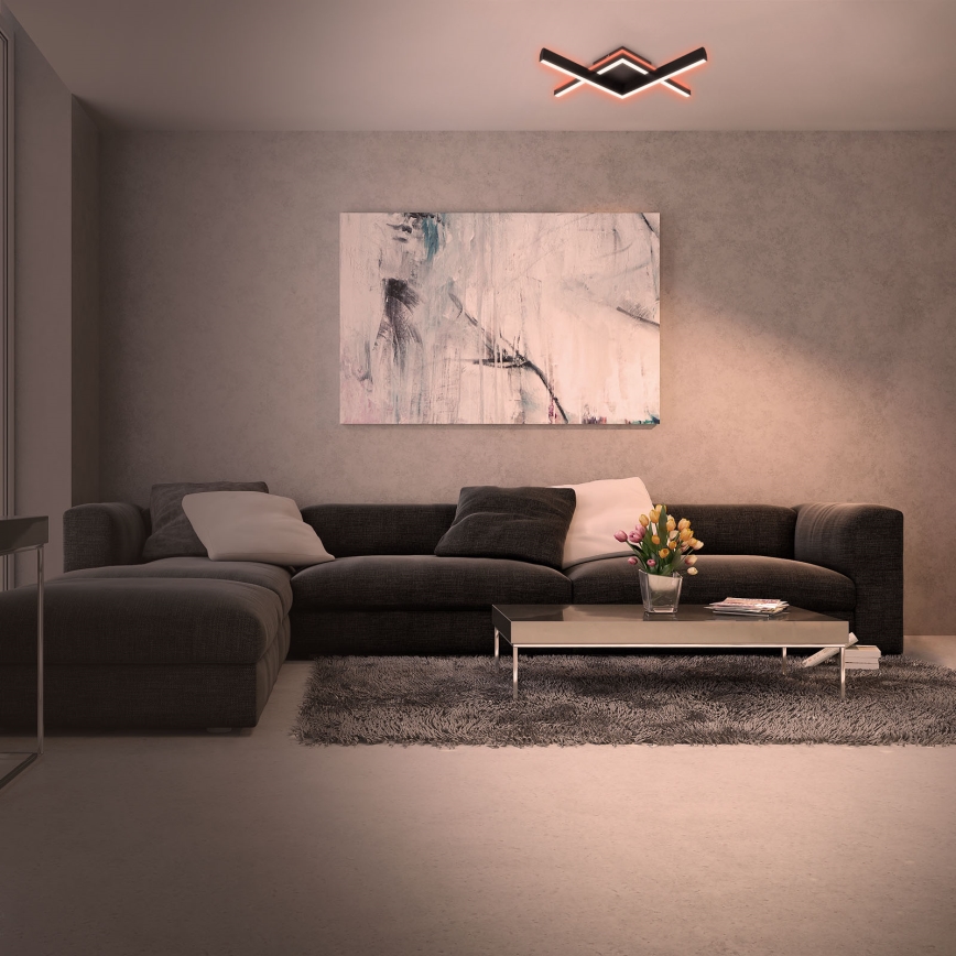 Brilo - LED RGBW Prigušivi nadgradni luster FRAME 2xLED/9W/230V 2700-6500K + Daljinski upravljač