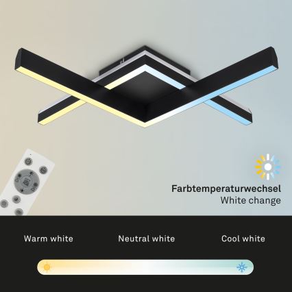 Brilo - LED RGBW Prigušivi nadgradni luster FRAME 2xLED/9W/230V 2700-6500K + Daljinski upravljač