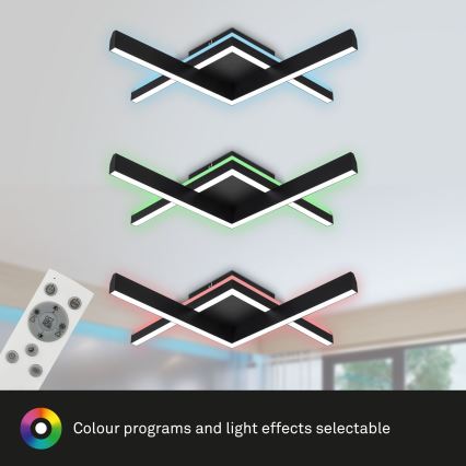 Brilo - LED RGBW Prigušivi nadgradni luster FRAME 2xLED/9W/230V 2700-6500K + Daljinski upravljač