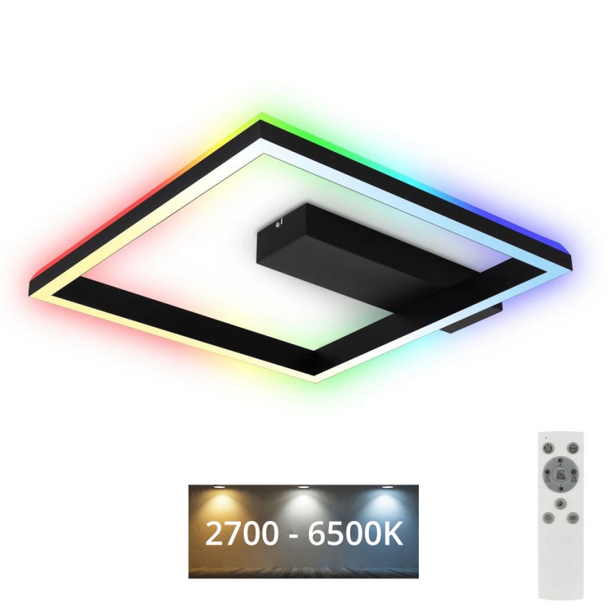Brilo - LED RGBW Prigušivi nadgradni luster FRAME LED/18W/230V 2700-6500K + Daljinski upravljač