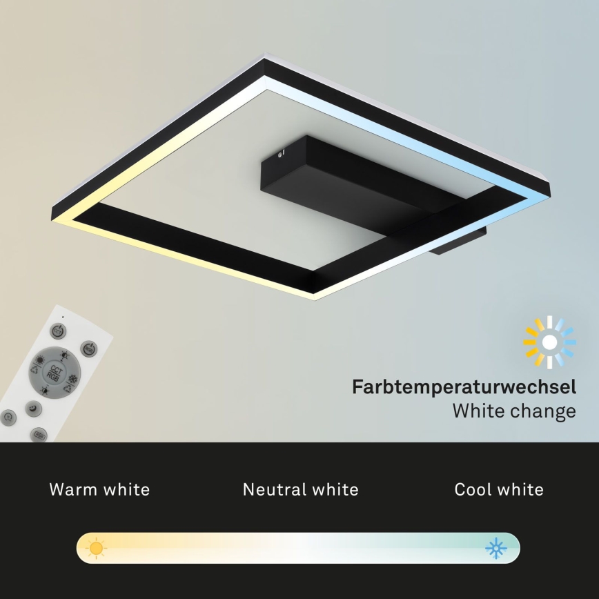 Brilo - LED RGBW Prigušivi nadgradni luster FRAME LED/18W/230V 2700-6500K + Daljinski upravljač