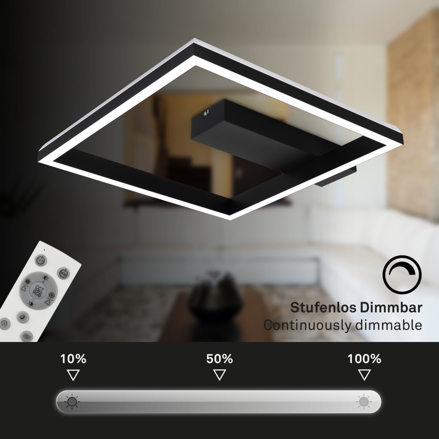 Brilo - LED RGBW Prigušivi nadgradni luster FRAME LED/18W/230V 2700-6500K + Daljinski upravljač