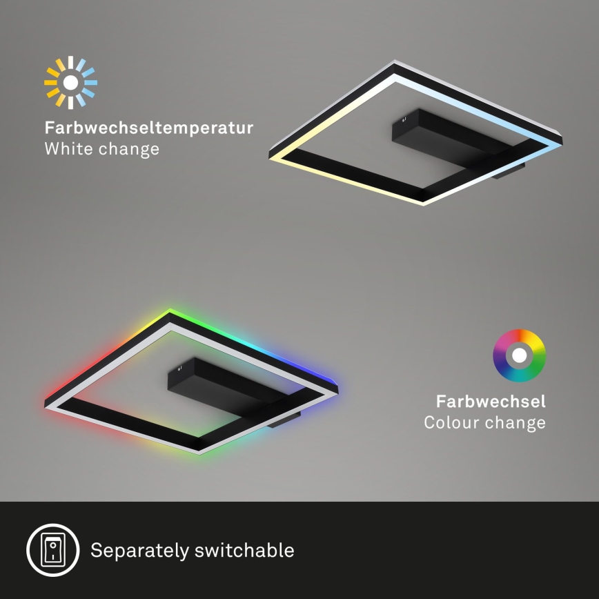Brilo - LED RGBW Prigušivi nadgradni luster FRAME LED/18W/230V 2700-6500K + Daljinski upravljač