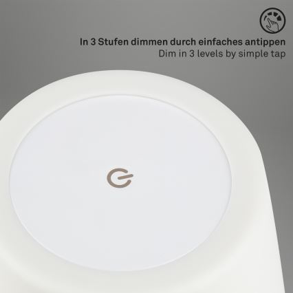 Brilo - LED spoljašnja prigušiva punjiva lampa LED/3W/5V IP44 2000 mAh