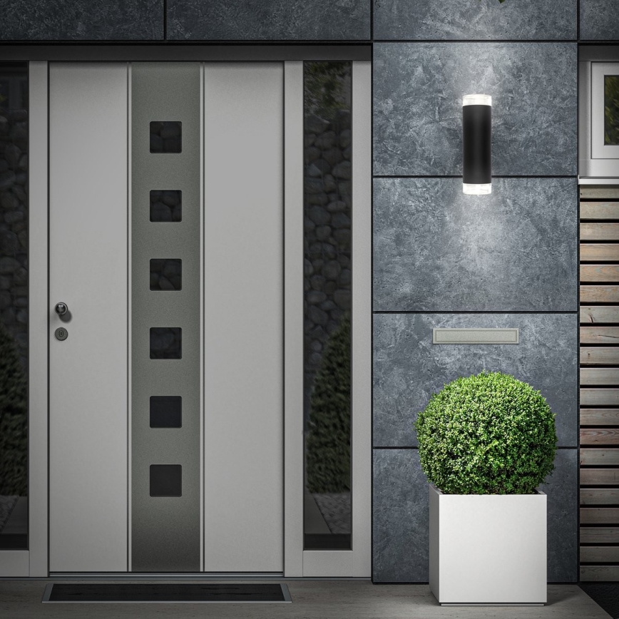 Brilo - LED spoljašnje zidno svetlo 2xGU10/4,7W/230V IP44 4000K crna