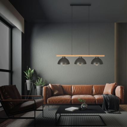 Brilo - Luster na sajli 3xE27/40W/230V fikus elastika