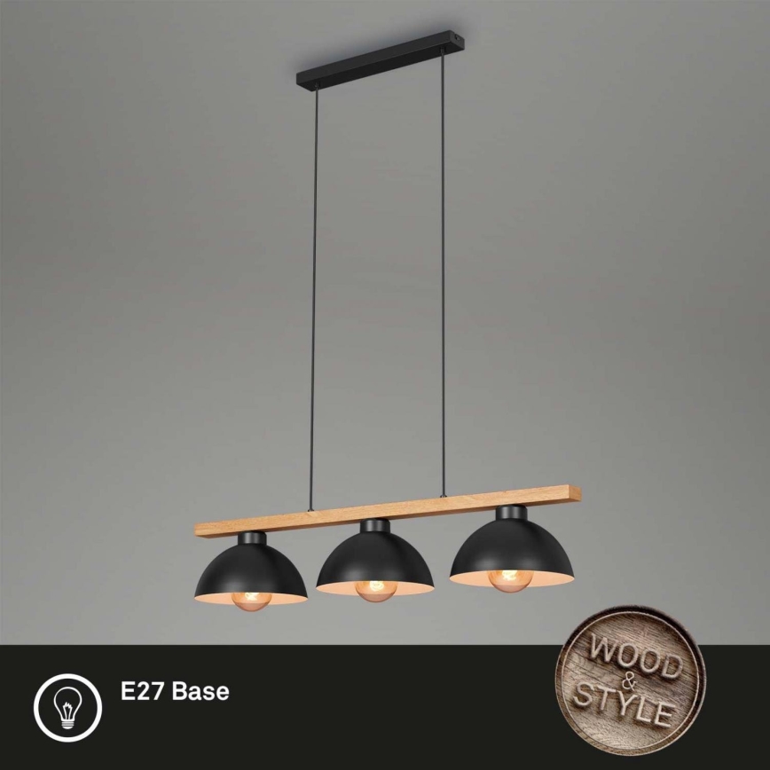 Brilo - Luster na sajli 3xE27/40W/230V fikus elastika