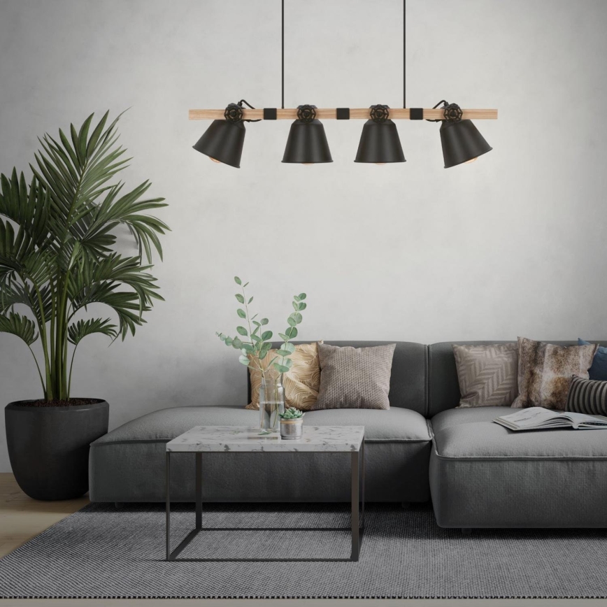 Brilo - Luster na sajli TALLE 4xE27/40W/230V fikus elastika
