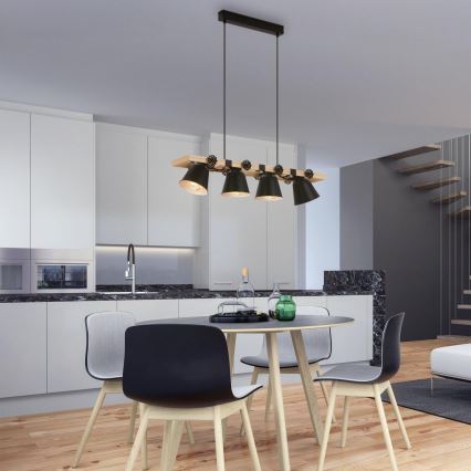 Brilo - Luster na sajli TALLE 4xE27/40W/230V fikus elastika