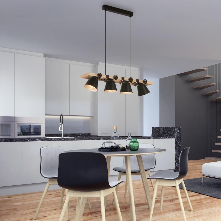 Brilo - Luster na sajli TALLE 4xE27/40W/230V fikus elastika
