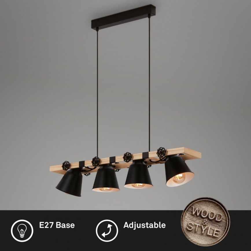 Brilo - Luster na sajli TALLE 4xE27/40W/230V fikus elastika