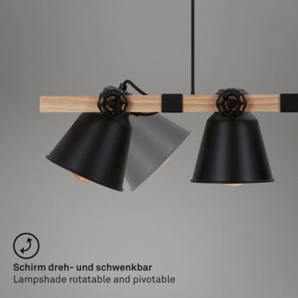 Brilo - Luster na sajli TALLE 4xE27/40W/230V fikus elastika