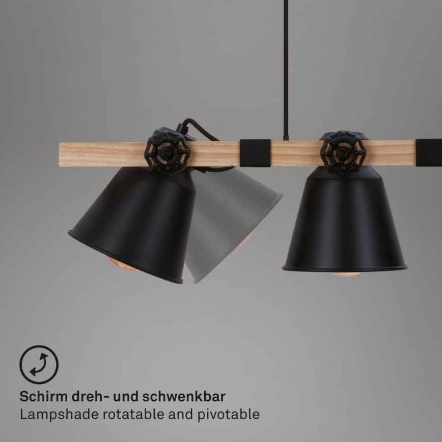 Brilo - Luster na sajli TALLE 4xE27/40W/230V fikus elastika