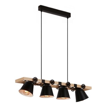 Brilo - Luster na sajli TALLE 4xE27/40W/230V kaučukovina