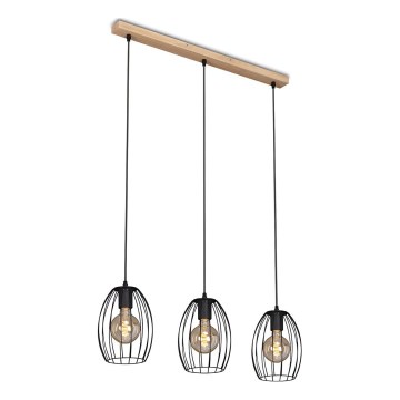Brilo - Luster na sajli WAKTU 3xE27/60W/230V fikus elastika