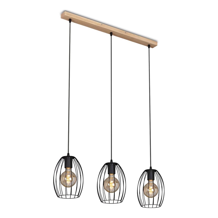 Brilo - Luster na sajli WAKTU 3xE27/60W/230V fikus elastika
