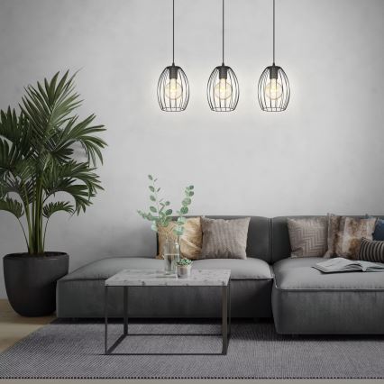 Brilo - Luster na sajli WAKTU 3xE27/60W/230V fikus elastika