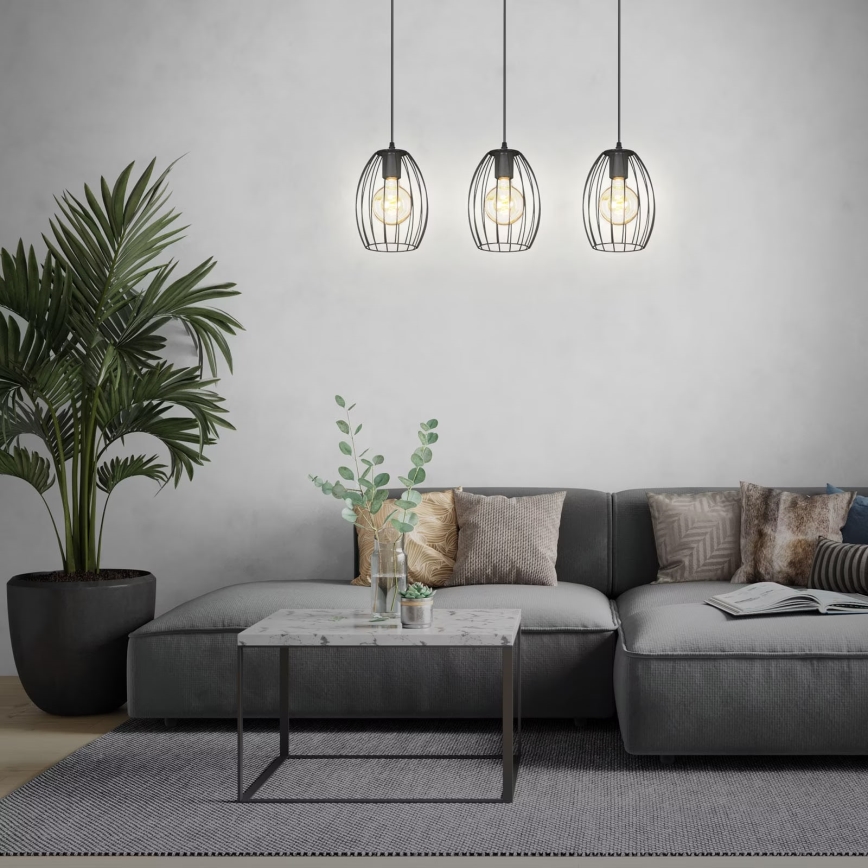 Brilo - Luster na sajli WAKTU 3xE27/60W/230V fikus elastika