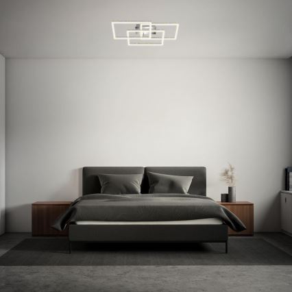 Brilo - prigušiva LED stropna svetiljka FRAME LED/57W/230V 3000K mat hrom