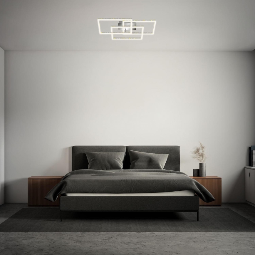 Brilo - prigušiva LED stropna svetiljka FRAME LED/57W/230V 3000K mat hrom