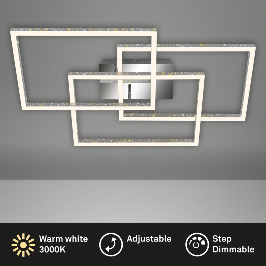 Brilo - prigušiva LED stropna svetiljka FRAME LED/57W/230V 3000K mat hrom