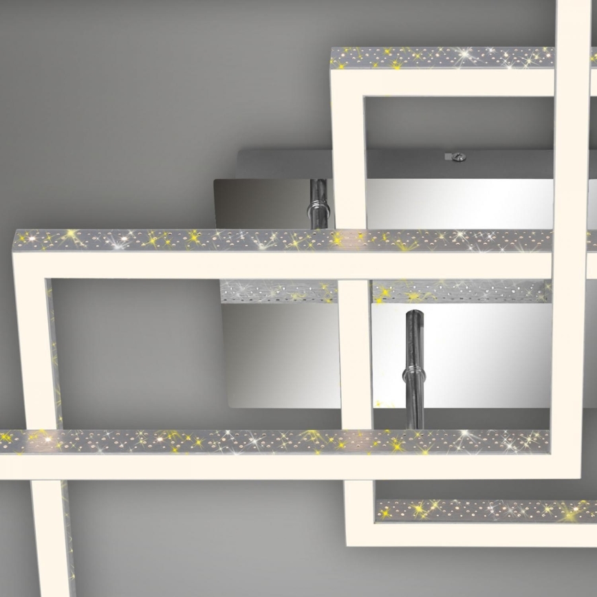 Brilo - prigušiva LED stropna svetiljka FRAME LED/57W/230V 3000K mat hrom