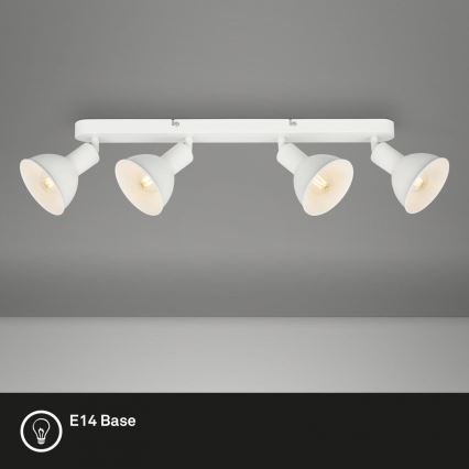 Brilo - Reflektorska lampa RETRO 4xE14/25W/230V bela