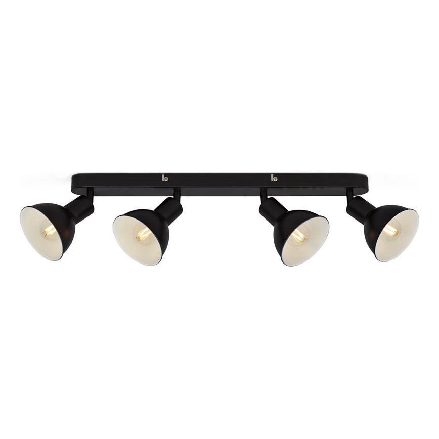 Brilo - Reflektorska lampa RETRO 4xE14/25W/230V crno