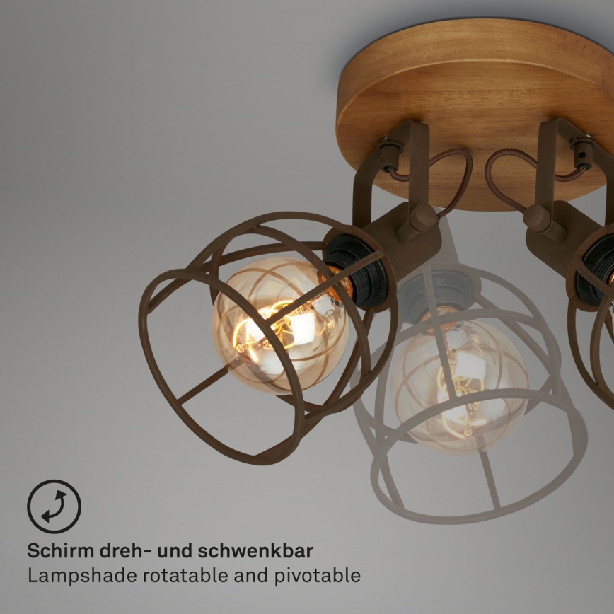 Brilo - Reflektorska lampa VINTAGE 3xE27/25W/230V