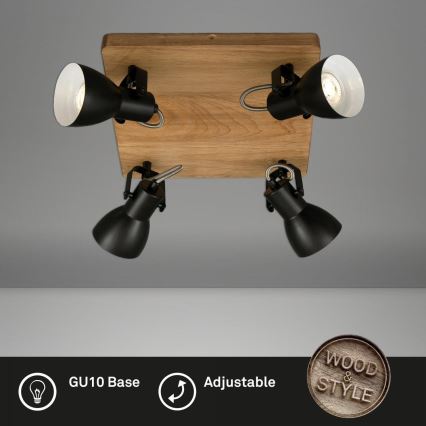 Brilo - Reflektorska lampa VINTAGE 4xGU10/35W/230V
