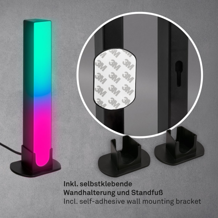 Brilo - Set 2x LED RGBIC Prigušiva stona lampa LED/12W/230V 3000-6500K Wi-Fi Tuya