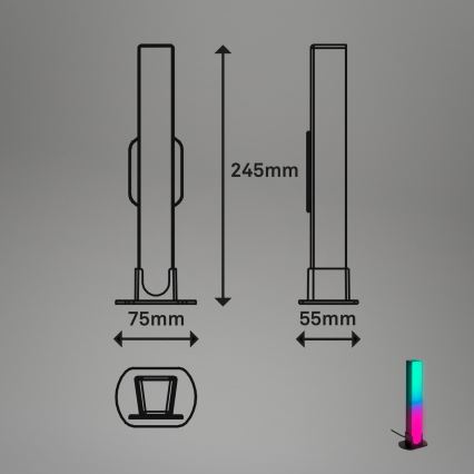 Brilo - Set 2x LED RGBIC Prigušiva stona lampa LED/12W/230V 3000-6500K Wi-Fi Tuya
