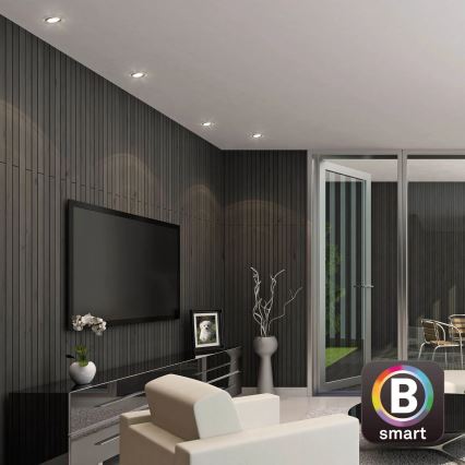 Brilo - Set 3x LED RGBW Prigušivo osvetljenje za kupatilo 1xGU10/4,9W/230V 2700-6500K Wi-Fi Tuya IP23 + Daljinski upravljač