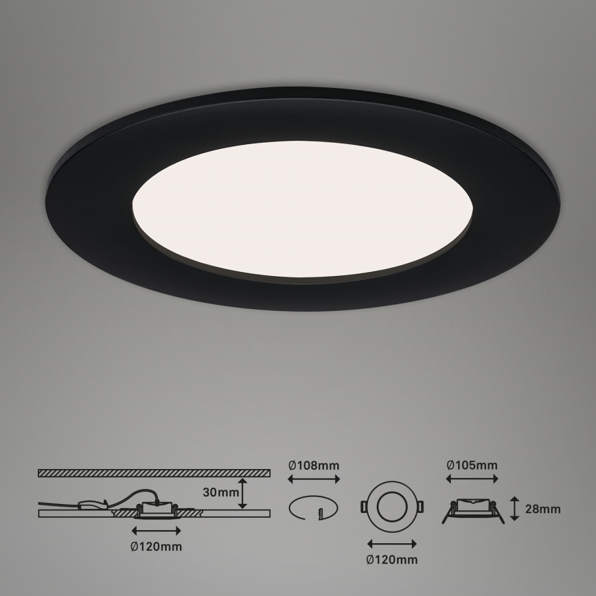 Brilo - Set 3x LED Ugradbena lampa za kupatilo FLAT LED/7W/230V IP44