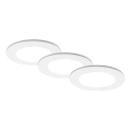 Brilo - Set 3x LED Ugradbena lampa za kupatilo LED/4W/230V IP44 3000/4000K bela