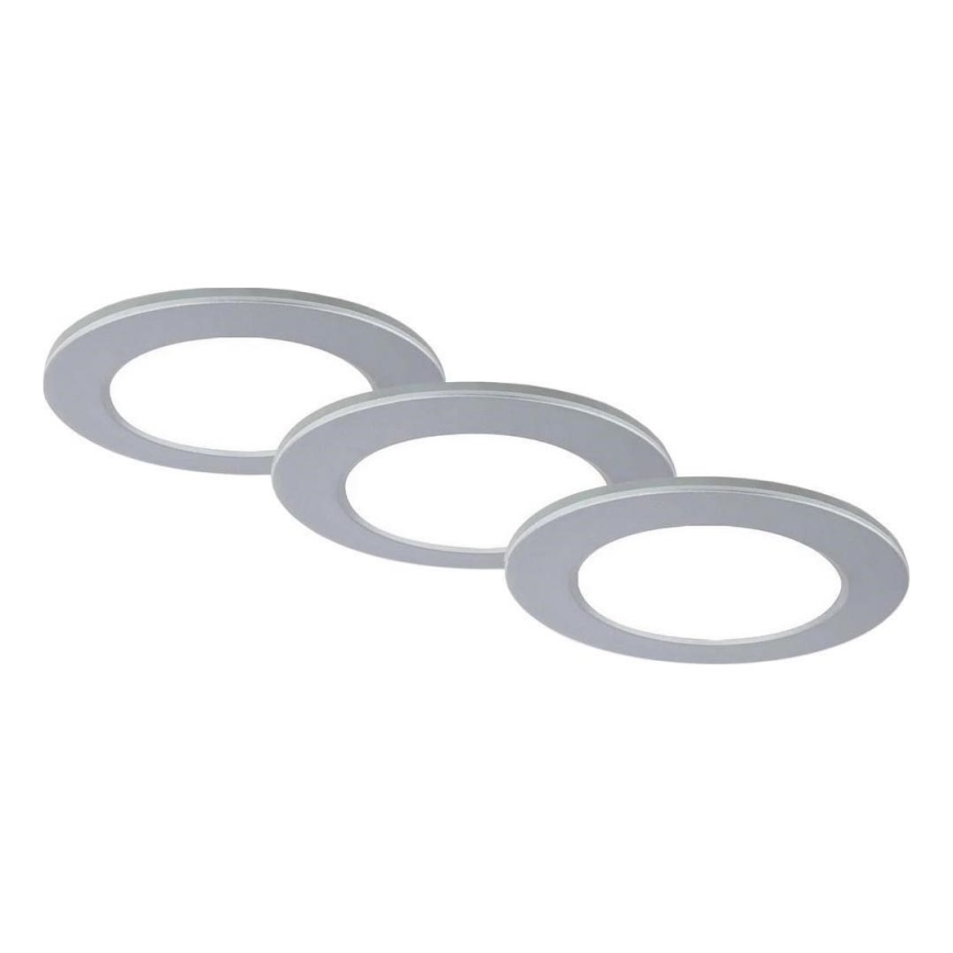 Brilo - Set 3x LED Ugradbena lampa za kupatilo LED/4W/230V IP44 3000/4000K srebrno