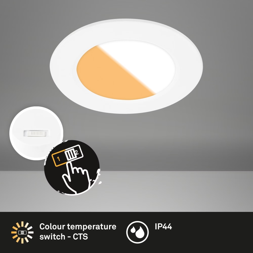 Brilo - Set 3x LED Ugradbena lampa za kupatilo LED/4W/230V IP44 3000/4000K bela