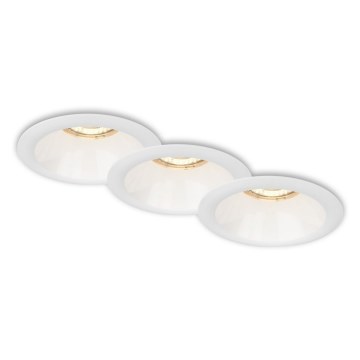 Brilo - Set 3x ugradbena lampa za kupatilo 1xGU10/9W/230V IP23 bela