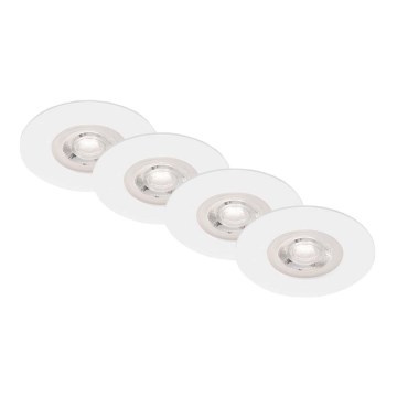 Brilo - Set 4x LED Ugradbena lampa za kupatilo LED/4,9W/230V IP44 bela