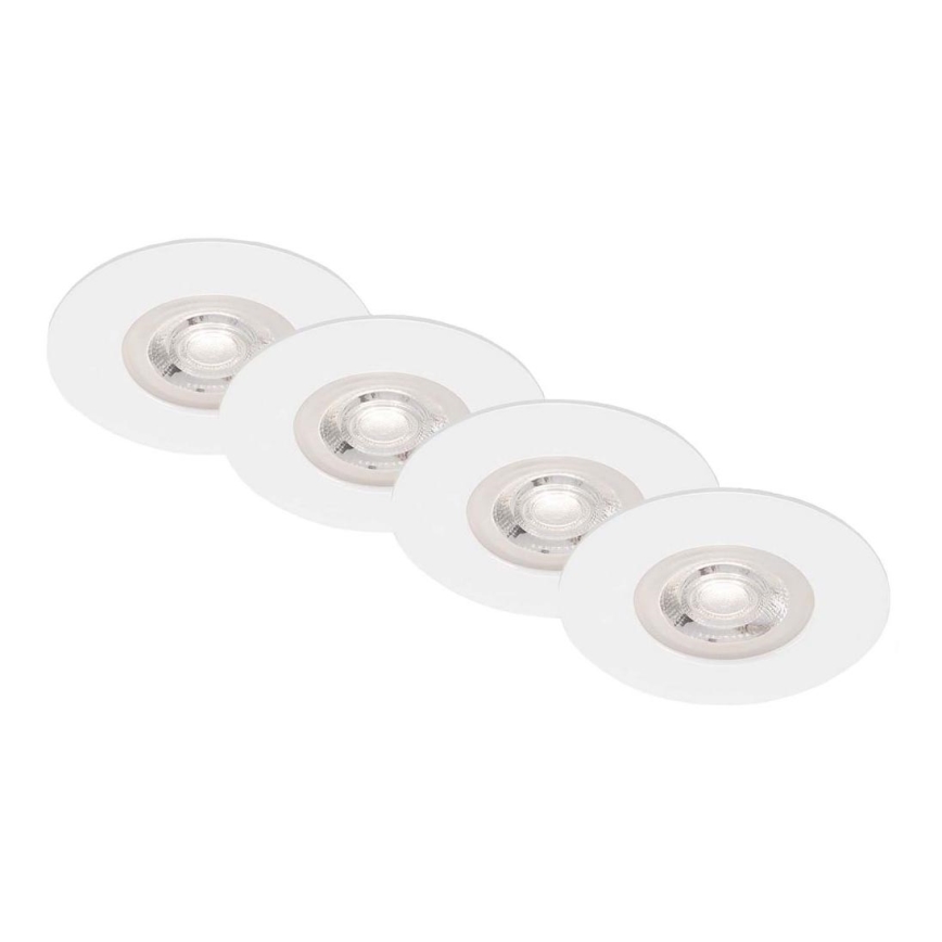 Brilo - Set 4x LED Ugradbena lampa za kupatilo LED/4,9W/230V IP44 bela