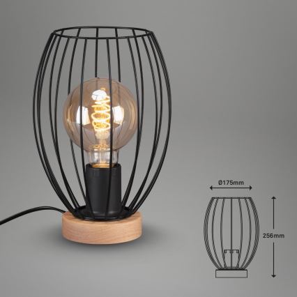 Brilo - Stona lampa WAKTU 1xE27/25W/230V fikus elastika