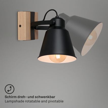 Brilo - Zidna reflektorska lampa TALLE  1xE27/40W/230V fikus elastika