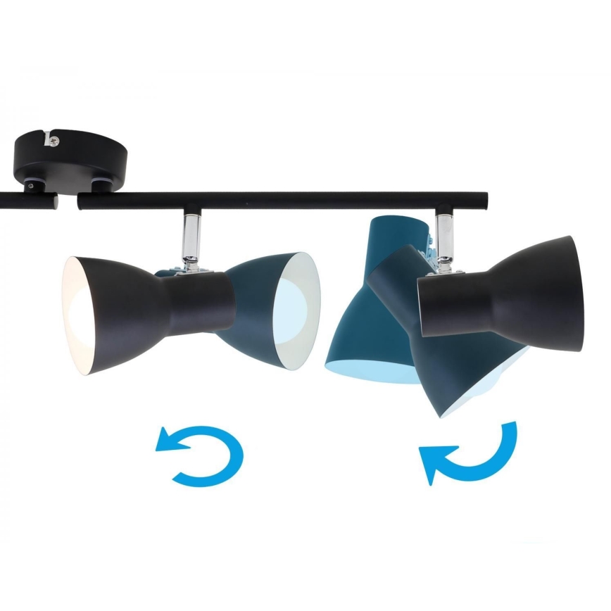 Briloner 10698890 - Reflektorska lampa 4xE14/25W/230V crno
