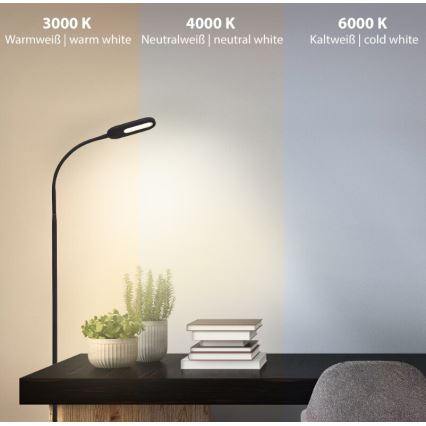 Briloner 1297-015 - LED Prigušiva fleksibilna stojeća lampa LED/6,6W/230V 3000K/4000K/6000K